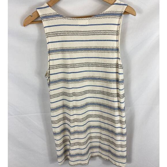 Caslon Embroidered Stripe V Neck Tank size Large - Picture 5 of 5